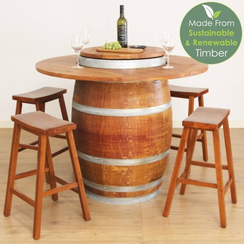 Wine Barrel Bar Made By Wohlers, Wine Barrel Bar Stools