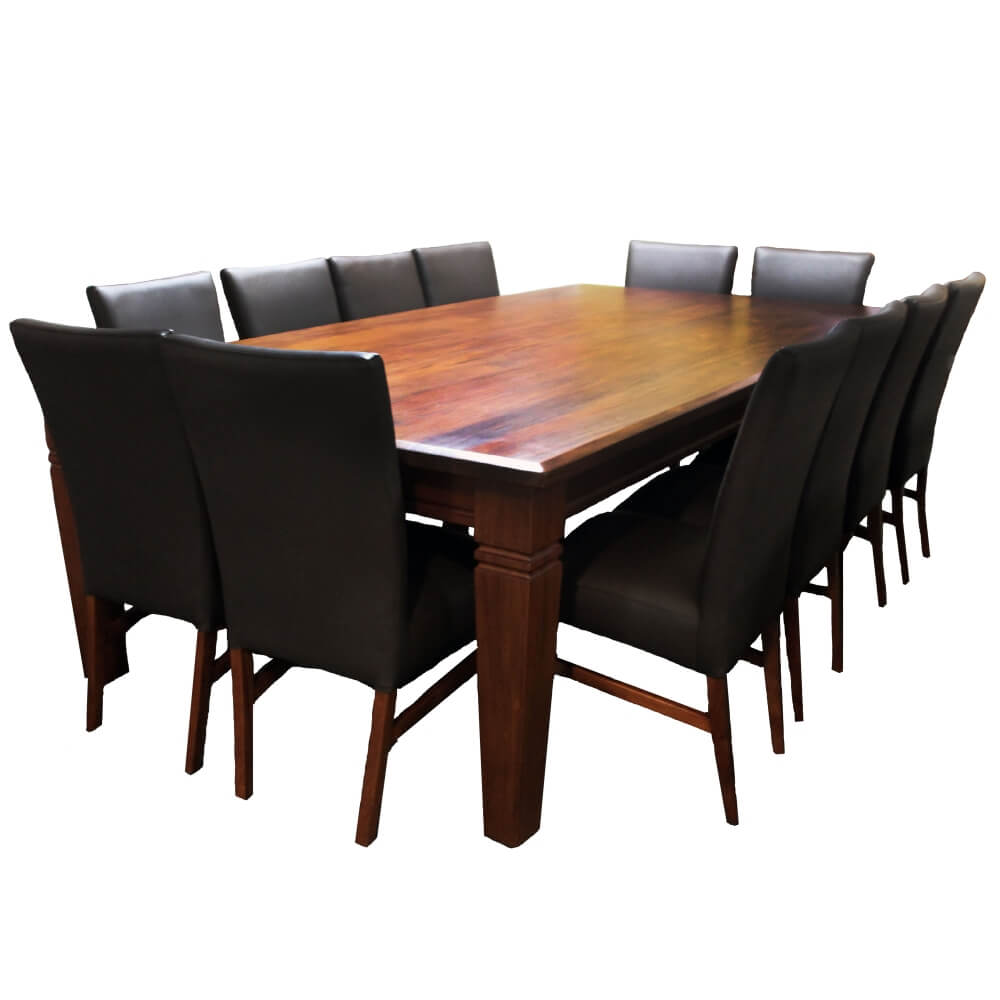 Cayman 12 Setting Rectangle Dining, 12 Piece Dining Room Table Setup