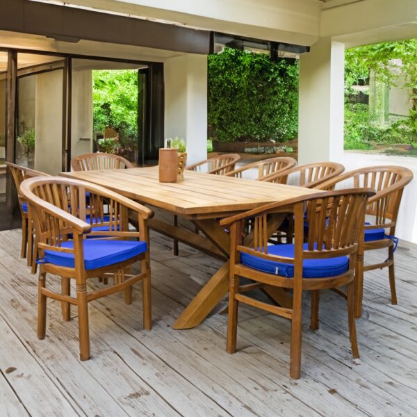 TEAK Solo Outdoor Dining Table 10 Setting